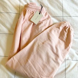 Na Nin Spring/Summer Cleo Cotton Sweatpants in Petal NWT size xs